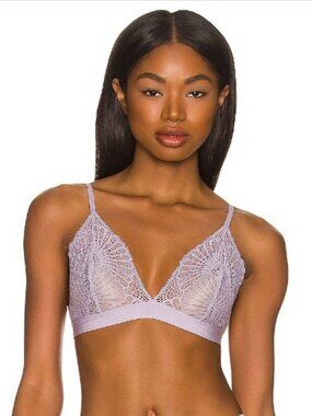 🌻NEW Commando Butter Lace Bralette Wisteria Modal Stretch Triangle Bra Size S